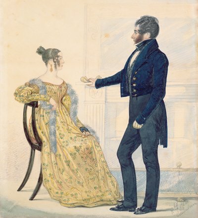 Portrait of Captain and Mrs George Ruddle by Richard Dighton